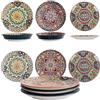 WSNDM 6PCS Ciotola Di Pasta In Ceramica, Grandi Piatti In Ceramica, Piatti Di Molti Colori, Servizio Da Tavola In Gres, Piatti Per Pasta, Adatti Al Forno a Microonde e Lavastoviglie