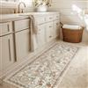 TOPICK Tappeto corridoio fiori lavabile cucina corridoio pelo corto vintage arancio-blu romantico tappeto 60x210cm antibatterico pieghevole antiscivolo sottile tappeto per corridoi camera da letto