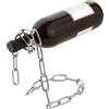 Fantes, catenella di sospensione porta bottiglia di vino, realizzata in acciaio inox, adatta come decorazione di cucina e casa e ottima come regalo Silver