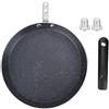 Lwuey Padella Antiaderente - 38 x 22,5 x 2 cm Padelle Piccole per Saute Induzione Compatibili Lavastoviglie Manico Rivettato Rinforzato in Lega Alluminio Gas Casa Crepes Pancakes