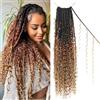 Enbeautiful Boho Faux Locs Crochet Hair 9 Pack 24 Inch Pre-Looped Goddess Soft Locs with Curly Ends Bohemian River Loc Crochet Hair Extensions for Women, 1b/30/27