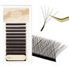 Natuhana Extension Ciglia W Forma 3D 4D 5D 6D 7D 8D 0.07 C D L LU Curl 8-15mm Classico Ciglia Ciuffetti Naturali Premade Fan Eyelash Extensions Volume Russo Professionale,Marroni