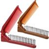 Mozeat Lens Pettine pieghevole per capelli, 2 pezzi, spazzole da viaggio pieghevoli per donne, a doppia testa, piccolo set di pettini da viaggio portatili per cuoio capelluto, mini pettine districante compatto