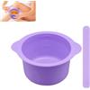 GYWHOOFT 10 * 6.5CM ciotola per cera in silicone per scaldacera, riutilizza scaldacera sostitutiva del vaso per cera, fodera per cera antiaderente con 1 Mescolare il bastone(viola)