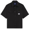 HUGO BOSS Camicia Ekyno Uomo, Nero 1, L
