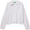 United Colors of Benetton Maglia Polo M/L 1C19D301I Maglione, Bianco, L Donna