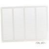 Steinberg14 Griglia di Ventilazione Rettangolare 400x300 mm - Griglie di Aerazione in Metallo Bianco - Serranda di Scarico dell'aria con Zanzariera - Copri Bocchetta Interna a Parete e a Soffitto