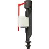 Wirquin 16100006 - Rubinetto galleggiante compatto per WC a alimentazione bassa ½, colore: Grigio
