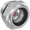 CoCud Vetro Livello Olio Compressore Aria, | Filettatura Maschio G3/8 | Finestra Vetro Indicatore Testa Esagonale Alluminio - (Applicazioni: Accessori Scatola Del Cambio), 1Pz
