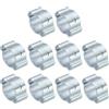 PATIKIL Confezione da 10 fascette doppie tubi da 7-9 mm, ring crimpare acciaio zincato collegamenti raccordi tubi, tono argento