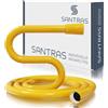 SANTRAS® Tubo doccia in plastica DELUXE 1,25 m con limitatore di portata in giallo - Tubo doccia particolarmente flessibile in acciaio inox MADE IN GERMANIA