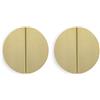 Evionlin 4 maniglie a semicerchio per cassetti, in ottone spazzolato, a mezza luna, con viti, per credenze da cucina, camera da letto, mobili, porte, colore: oro