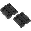 QUARKZMAN 2 Cerniere Coppia, 40x40x9mm Cerniere Regolabili In Nylon Controllo Posizione, Cerniere Autochiudenti Con Foro 4mm Per Elettronica Mobiletto Hardware Armadio Furniture Legno, Nero