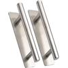 HstiaLving 2 maniglie autoadesive per mobili, in acciaio inox, per armadi da cucina, cassetti, senza foratura, per guardaroba, porta scorrevole, balcone, cassetti, armadi (argento, 150 mm)
