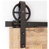 CCJH 6.6FT Kit di Guide Per Porta Scorrevole, 200 cm, Kit di Binari Per Porta Scorrevole (Forma di Rullo di Grandi Ruote)