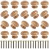 MengH-SHOP Manopole per Mobili in Legno Rotondo Pomelli per Cassetti 30mm Dipinto Maniglia per Armadietto con Viti per Porte Armadietti Cassetti Guardaroba 20 Pezzi
