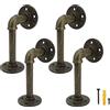 Beowanzk Staffe per Mensole a L,4 Pezzi Staffe Angolari Pesanti,Supporto Mensola in Ferro,Reggi Mensole,Porta Mensole da Muro Staffe,Reggimensola per Cremagliera,Supporti Mensole (15 x 8cm)