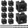 DBREAKS 10 pezzi 30x30 connettori angolari 3-Way Corner Cube, Profilo in alluminio 30x30 Accessori con viti e dadi, supporto angolare 3D per profilo estruso, nero