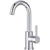 FORIOUS Rubinetto con Piletta di Scarico per Bagno/Cucina, Girevole a 360°, Miscelatore Acqua Calda/Fredda, in Acciaio Inossidabile, Installazione Facile per Lavandino, Piccola Cucina