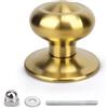 GANZTECH 70mm 1 Pezzo Oro spazzolato PVDB Maniglie a sfera rotonda in acciaio inossidabile di grado aerospaziale, stile spagnolo. Adatte per tutte le porte interne e esterne.