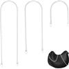 Chanumetal 3 collane per borse in argento, 40 cm/80 cm/120 cm, catena in argento, tracolla in metallo per borse, catena a portafoglio (argento)