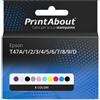 PrintAbout Homebrew Epson ET47A/1/2/3/4/5/6/7/8/9/DPA Cartuccia d'inchiostro Multipack 10 colori
