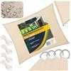 Plonos Parasole Impermeabile 180 g/m² Protezione UV Rettangolare 4 x 3 m Beige