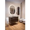 Mobile bagno sospeso BOG con lavabo in vetro integrato - Specchio LED | Arredo bagno moderno