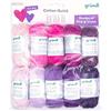 Gründl Lana Cotton Quick Mini Shades of Pink and Violet Set per lavorare a maglia e all'uncinetto, 10 x 15 g, 100% cotone, 15 g/37 m, rosa e viola