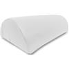 QUIRUMED Cuscino semicilindrico QUIRUMED, misure 30 x 18 cm, colore bianco, ergonomico, similpelle, imbottitura in schiuma, cuscino massaggiante, fisioterapia
