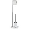 Wenko 204861000 - Porta spazzolino WC in poliresina e cromo, 20 x 74 x 15 cm, colore: Bianco