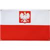 AZ FLAG Bandiera Polonia con Aquila, 150 x 90 cm, con 4 occhielli, bandiera polacca per balcone o parete