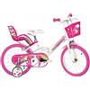 Dino Bikes - Bicicletta Fantasia Unicorn, 4-7 ANNI | Ruote 14" |