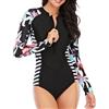 Alomejor Muta da Donna Muta Intera Shorty Manica Lunga Mantieni Caldo Cerniera Frontale Nero Immersione Nuoto Suifing Snorkeling (Nero)