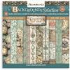 Blocco di Carte Scrap Backgrounds Gardens of Time cm 20 x 20