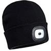 Portwest Beanie B029BKR - Lampada a LED Ricaricabile Tramite USB, Taglia Unica, Colore: Nero, B029BKR