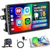 Hikity 2+64G Autoradio Android per Toyota Auris 2006-2011 senza fili Carplay Android Auto Mirror Link, 10.1 Pollici Stereo Radio Bluetooth con EQ GPS WIFI FM/RDS SWC MIC Telecamera Posteriore