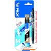 Pilot Pen - Penna roller a scatto FriXion Clicker a inchiostro gel cancellabile, 3 refill inclusi nella confezione, nero