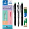 Pilot Frixion Ball Plus Penna roller cancellabile + ricariche, punta media 0,7 mm, inchiostro termosensibile cancellabile pulito per ufficio scuola - Pillow Set di 3 penne + 3 ricariche, inchiostro