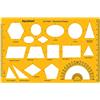 Liquidraw Modelli di Forme Geometriche Righello Protrattore Cerchio Ellittica Ovale Triangolo Quadrato Esagono Pentagono Rettangolo Modelli per Disegno Righelli Bozza Tecnica Stencil Ingegneria