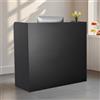 VEVOR Banco Reception 1200 x 480 x 1100 mm Tavolo da Banco Rettangolare, Tavolo di Vendita per Ufficio con Cassetto Chiudibile a Chiave e Armadietto Portaoggetti, per Cassa, Salone di Bellezza, Nero