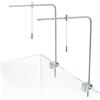 iplusmile Supporto per illuminazione dell'acquario, 1 set pratico rack universale in lega di alluminio, per serbatoio di pesce (argento)