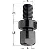 CMT ORANGE TOOLS 796.140.00 - MANDRINO PORTAFRESE M14x2 DX C/GHIERA X PINZE d=6-6.35-8-9.5 (pinze non incluse)