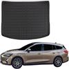 J&J AUTOMOTIVE SCOUTT Vasca Bagagliaio per Ford Focus 4 Wagon Dal 2018, in TPE su Misura, Proteggi Baule con Bordo Alto 4 cm, Antiscivolo, Inodore