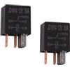 Ehdis 2 Pezzi Relè Auto 5 Pin 12V 30A SPDT Multi-Purpose Relay Heavy Duty Standard Relay, rele per Auto, Camion, Barche Marine, lampade, ECC