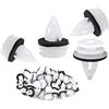 Naisfei 100 PCS Plastica Clip Rivetto,Plastic Fastener Auto, Rivetti in Plastica per Auto con Protezione Della Rondella,per Pannelli Auto Rivetti Plastica per Auto Clip Plastica Auto