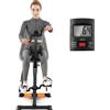 COSTWAY cyclette a pedali per anziani in metallo, macchina fitness per mani braccia gambe ginocchia con display LCD, regolabile in altezza e lunghezza, macchina per braccia e gambe per anziani