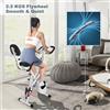 Bigzzia Cyclette - BIGZZIA Cyclette pieghevole 3 in 1 con bande di resistenza per le braccia e 8 ruote di resistenza regolabili, X-bike con misurazione del battito cardiaco e display LCD, cyclette per l'allenamento in casa-ufficio
