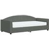 vidaXL Letto da giorno con materasso grigio scuro 90x190 cm in tessuto