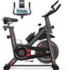 Bigzzia Cyclette da casa - cyclette da interno con volano silenzioso da 10 kg - con resistenza regolabile - display LCD - sedile confortevole